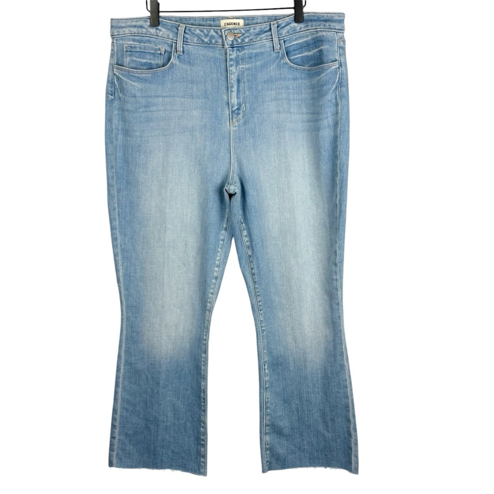 L’agence Jeans Womens 34 Kendra High Rise Cropped Flare Denim Stretch Fit 36X27